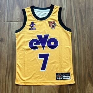 NWOT Yellow and Purple Youth Evo Basketball Jersey